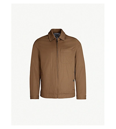 Mens Tan Samba Harrington Cotton Jacket 40