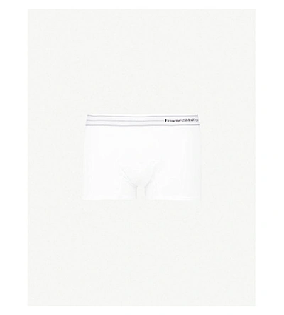 Shop Ermenegildo Zegna Core Slim-fit Stretch-cotton Trunks In White