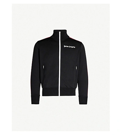 Shop Palm Angels Logo-print Sports-jersey Jacket In Black Pink