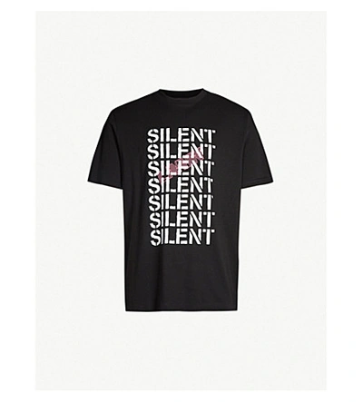Shop Lanvin Silent Cotton-jersey T-shirt In Black