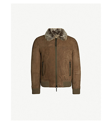 giorgio armani shearling coat