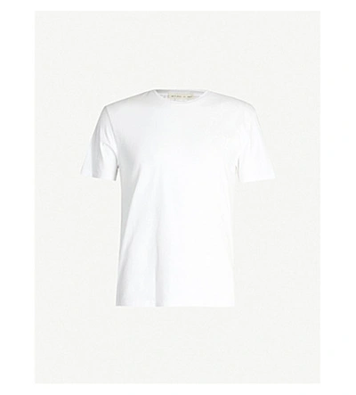 Shop Etro Floral-embroidered Cotton-jersey T-shirt In White