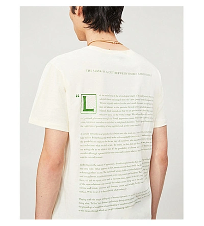 Shop Gucci Manifesto Mask-print Cotton-jersey T-shirt In White Green