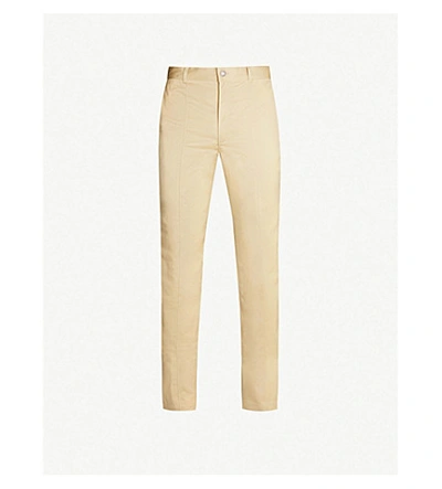 Shop Givenchy Slim-fit Cotton-twill Trousers In Beige