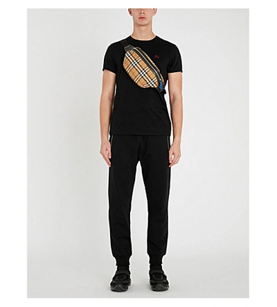 Shop Burberry Joeforth Cotton-jersey T-shirt In Black