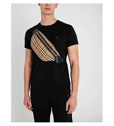 Shop Burberry Joeforth Cotton-jersey T-shirt In Black