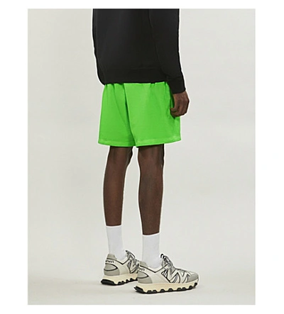 Shop Dsquared2 Icon Logo-print Cotton-jersey Shorts In Fluo Green