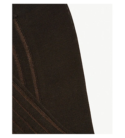 Shop Falke Shadow Striped Cotton-blend Socks In Brown