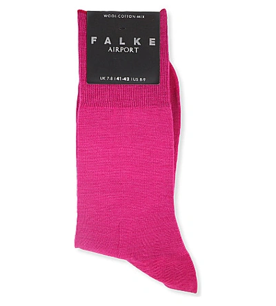 Shop Falke Airport Knitted Socks In Pink