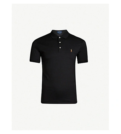 Shop Polo Ralph Lauren Pima Soft Touch Cotton Polo Shirt In Polo Black