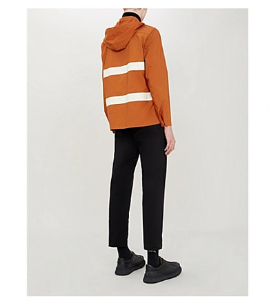 Shop Craig Green Hooded Panelled Cotton Shirt In Orange