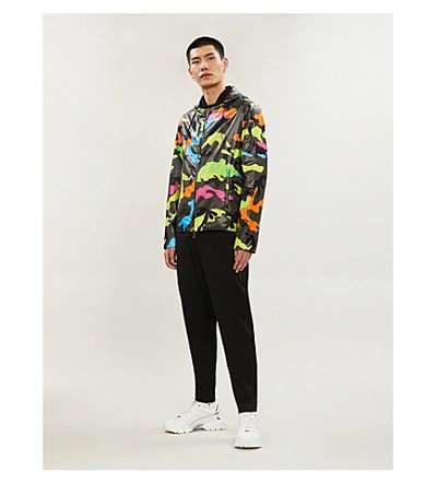 Shop Valentino Reversible Camouflage-print Shell Hooded Jacket In Multi