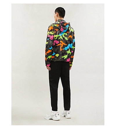 Shop Valentino Reversible Camouflage-print Shell Hooded Jacket In Multi