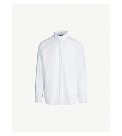 Shop Givenchy Logo-print Regular-fit Cotton Shirt In White