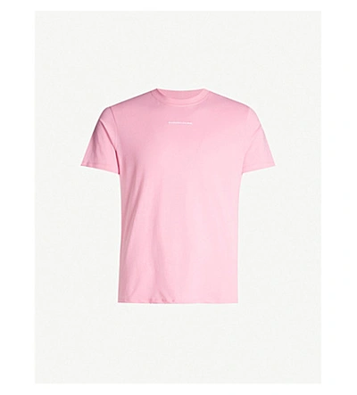 Shop Sandro Solid Regular-fit Cotton-jersey T-shirt In Pink