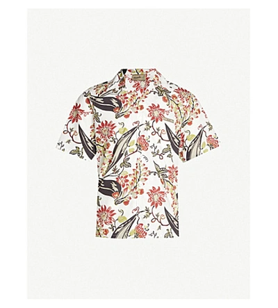Shop Prada Oversized Cotton-poplin Shirt In Natural