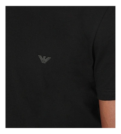 Shop Emporio Armani Men's Black Pack Of Two V-neck Cotton-jersey T-shirts