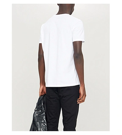 Shop Alexander Mcqueen Skull-print Cotton-jersey T-shirt In White Mix
