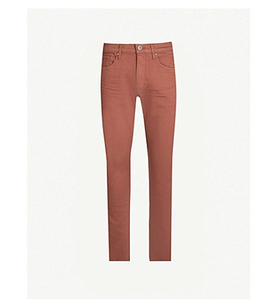 Shop Paige Federal Slim-fit Jeans In Dusted Rose
