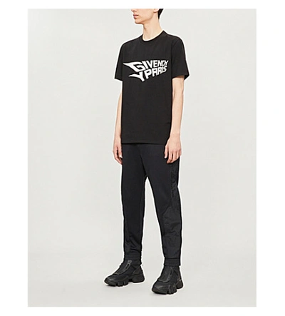 Shop Givenchy Glow In The Dark Cotton-jersey T-shirt In Black