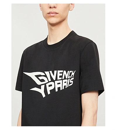 Shop Givenchy Glow In The Dark Cotton-jersey T-shirt In Black