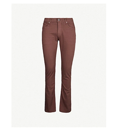 Shop Paige Federal Slim-fit Jeans In Teracotta Clay