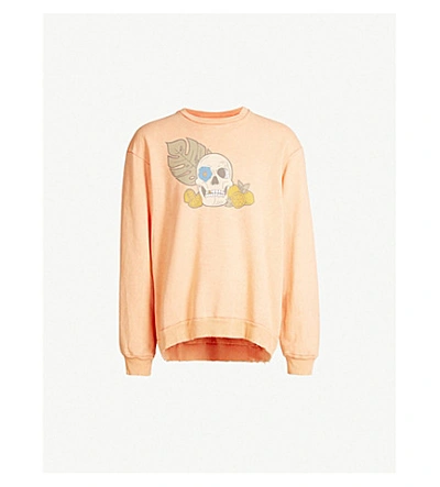 Shop Alchemist Skull-print Cotton-jersey Sweatshirt In Multi