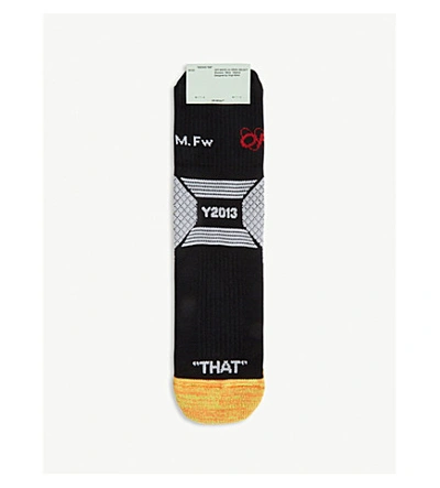 Shop Off-white Branded Ankle Socks In Black