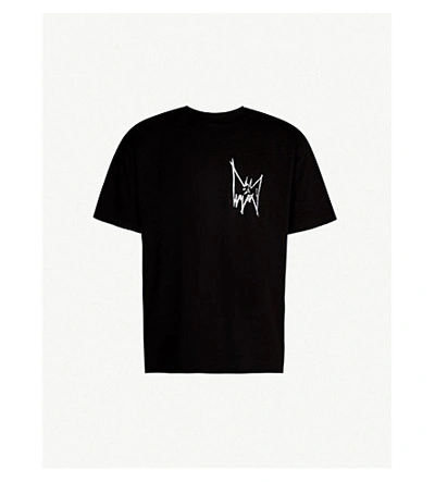 Shop Mjb Marc Jacques Burton Logo-print Cotton T-shirt In Black