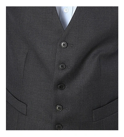 Shop Gieves & Hawkes Single-breasted Wool Waistcoat In Grey