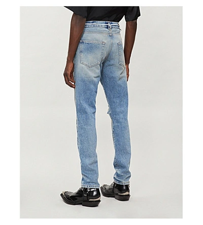 Shop Off-white Faded Wash Slim-fit Jeans In Vintage Wash Fuchsia