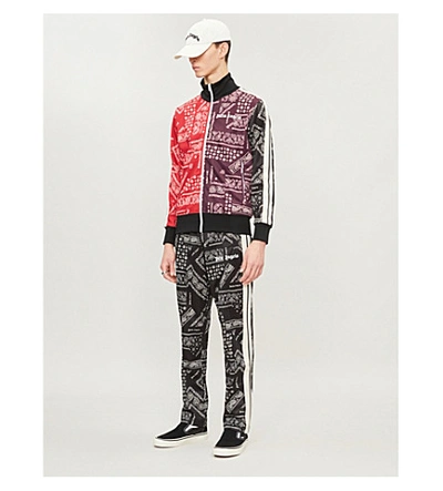 Shop Palm Angels Bandana-print Stretch-jersey Jacket In Multi