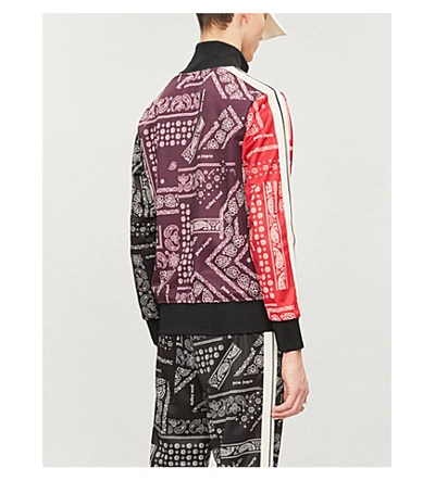 Shop Palm Angels Bandana-print Stretch-jersey Jacket In Multi
