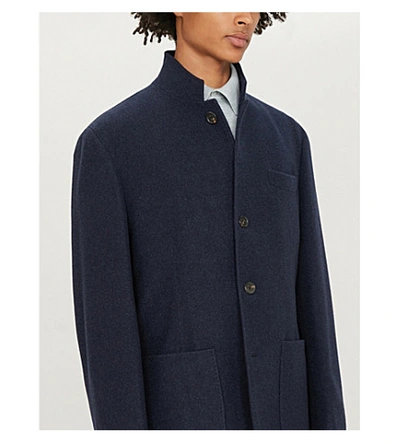Shop Brunello Cucinelli Regular-fit Cashmere Jacket In Navy