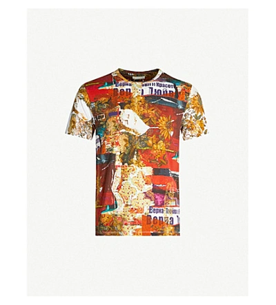 Shop Etro Graphic-print Cotton T-shirt In Multi