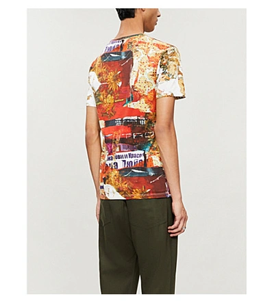 Shop Etro Graphic-print Cotton T-shirt In Multi