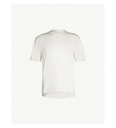 Shop Alchemist Skull-back Cotton-jersey T-shirt In Cream