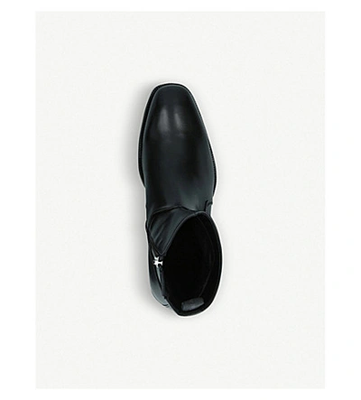 Shop Alexander Mcqueen Buckle-embellished Leather Chelsea Boots In Black