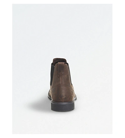 Shop Timberland Stormbuck Leather Chelsea Boots In Dark Brown Leather