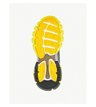 Shop Balenciaga Men's Yellow Track Nylon And Mesh Trainers