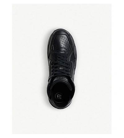 Shop Balmain B Ball Leather Trainers In Black