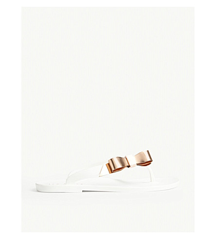 ted baker suszie white flip flops