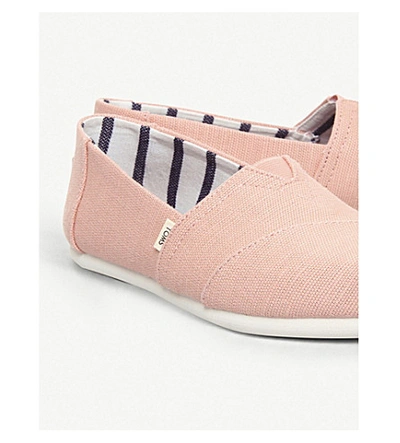 Shop Toms Alpargata Canvas Espadrilles Shoes In Coral Pink Heritage
