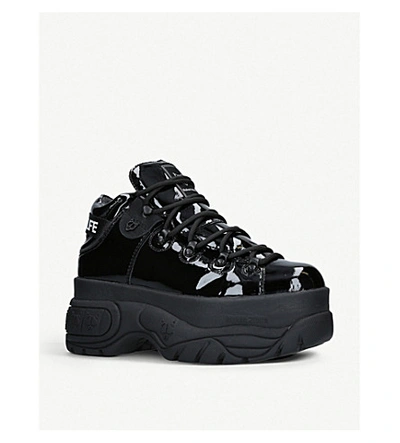 Shop Naked Wolfe Waxx Patent-leather Trainers In Black
