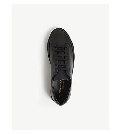 Shop Common Projects Achilles Leather Low-top Trainers In Black
