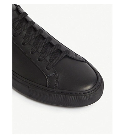 Shop Common Projects Achilles Leather Low-top Trainers In Black