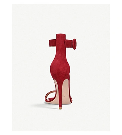 Shop Gianvito Rossi Portofino Leather Sandals In Red/dark