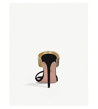 Shop Aquazzura Rendez Vous Suede Sandals In Blk/other