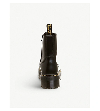 Shop Dr. Martens' Dr. Martens Womens Black Jadon 8-eye Leather Platform Boots