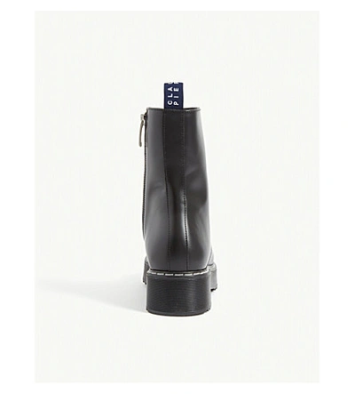 Shop Claudie Pierlot Anabelle Leather Boots In Black